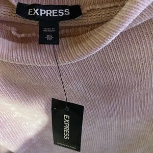 Express Women's Light Pink Mock Neck Sweater NWT Long Sleeve, Textured & Pretty